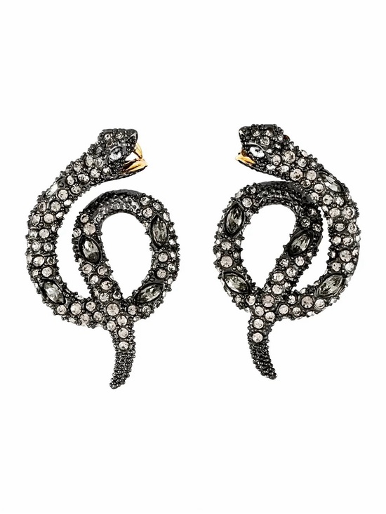 Alexis Bittar Jewelry - Alexis Bittar Coiled Crystal Snake Earrings